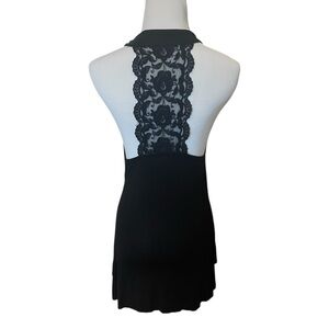 Venus Black Lace Halter Top - Size M
